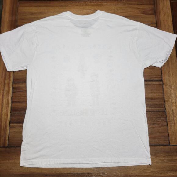 Home Alone White Unisex Faux Cross Stitch Christmas Tee - Size Large - Picture 3 of 4